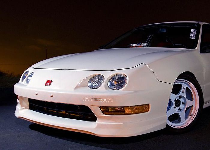 Image of PU Design Voor Bumper Lip Type R Style Zwart Polyurethane Honda Integra