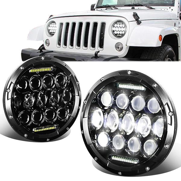 Image of SK-Import Koplampen Black Housing 7 Inch Jeep, Mazda