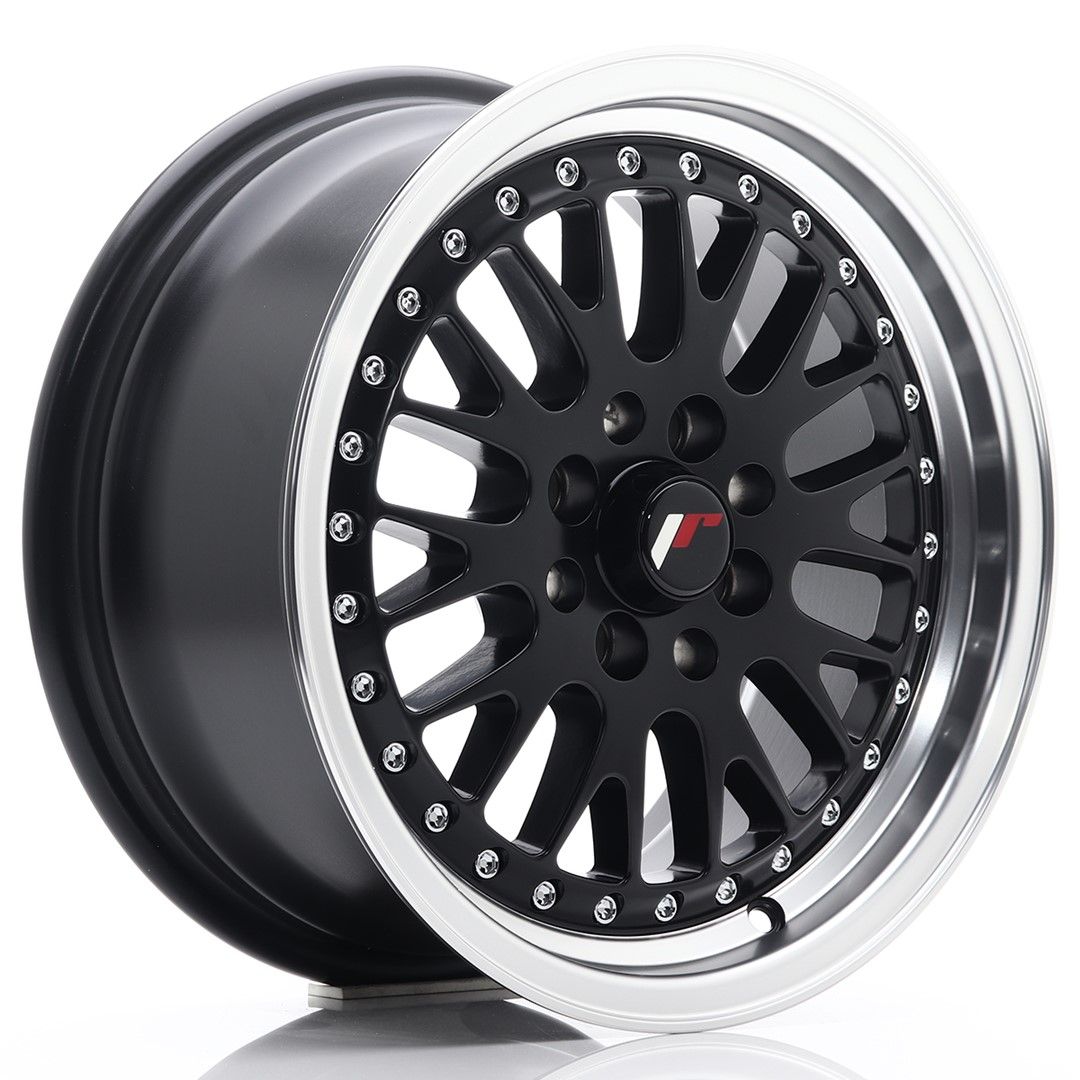 Image of JR-Wheels JR10 Velgen 15 Inch 7J ET30 4x100,4x108 Flat Black Machined Lip