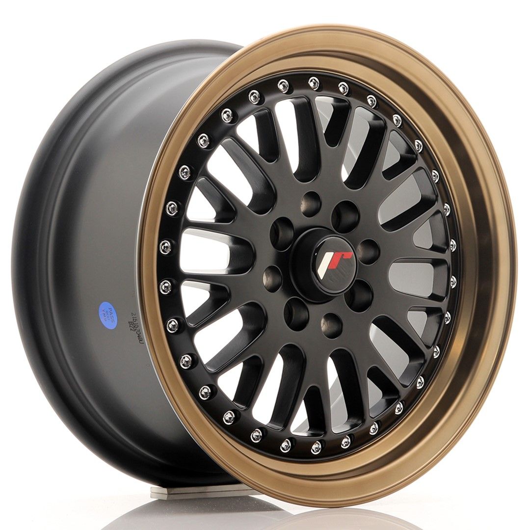 Image of JR-Wheels JR10 Velgen 15 Inch 7J ET30 4x100,4x108 Flat Black Bronze Lip