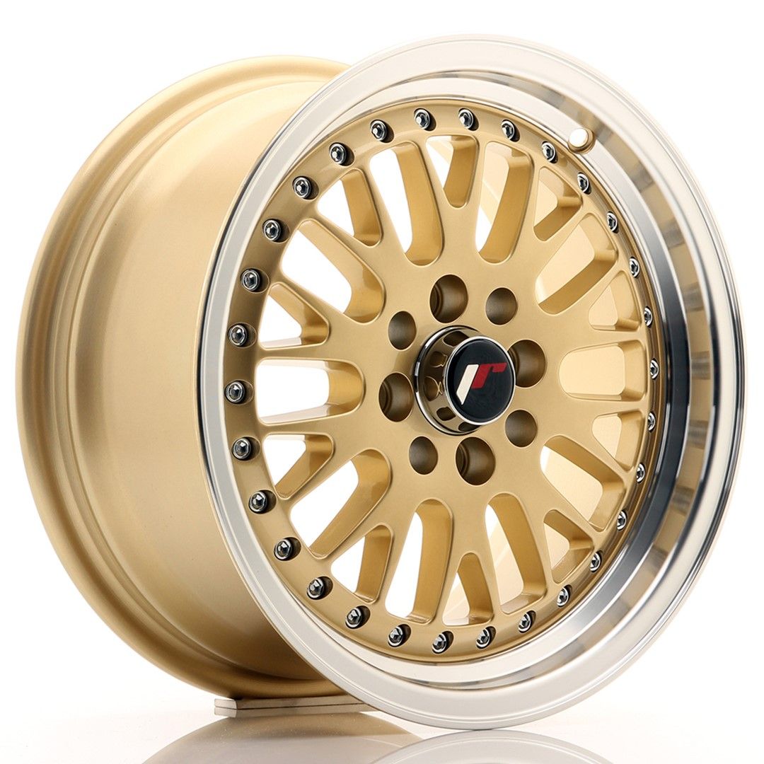 Image of JR-Wheels JR10 Velgen 15 Inch 7J ET30 4x100,4x108 Gold Machined Lip