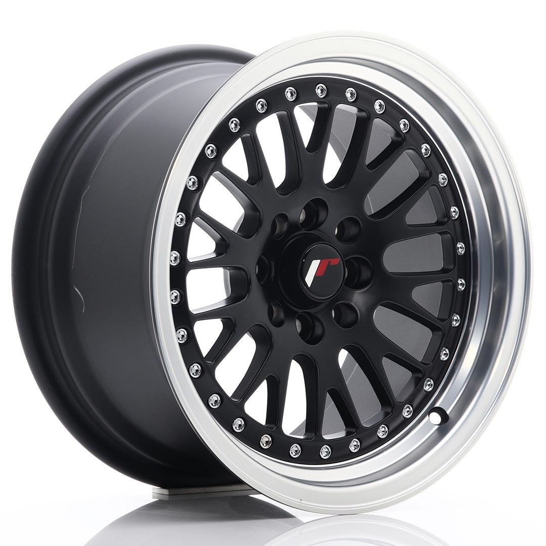 Image of JR-Wheels JR10 Velgen 15 Inch 8J ET20 4x100,4x108 Flat Black Machined Lip