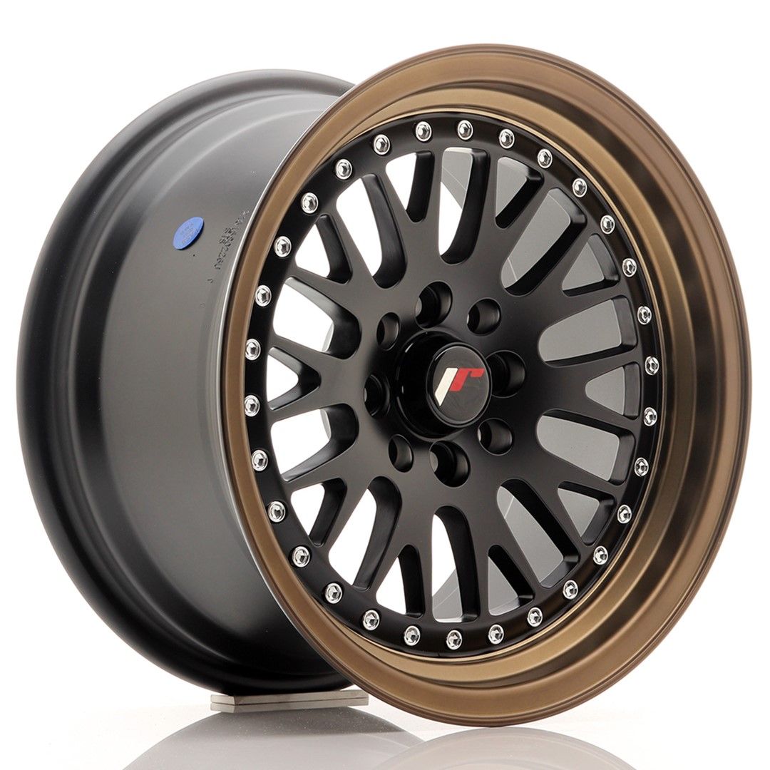 Image of JR-Wheels JR10 Velgen 15 Inch 8J ET20 4x100,4x108 Flat Black Bronze Lip