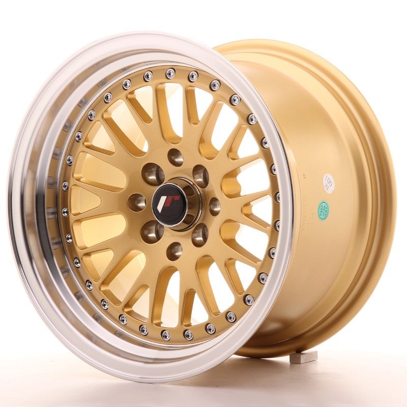 Image of JR-Wheels JR10 Velgen 15 Inch 9J ET10 4x100,4x114.3 Gold Machined