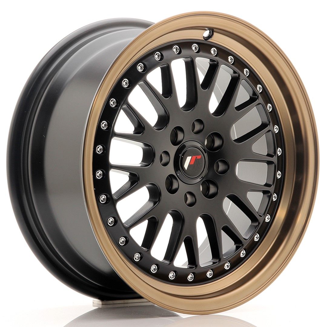 Image of JR-Wheels JR10 Velgen 16 Inch 7J ET30 4x100,4x108 Flat Black Bronze Lip