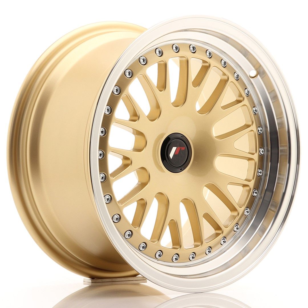 Image of JR-Wheels JR10 Velgen 16 Inch 8J ET20 Custom PCD Gold Machined Lip
