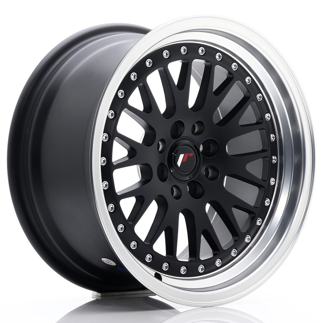 Image of JR-Wheels JR10 Velgen 16 Inch 8J ET20 4x100,4x108 Flat Black Machined Lip