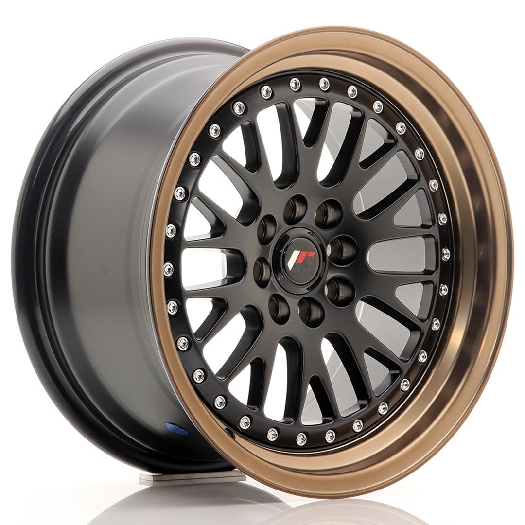 Image of JR-Wheels JR10 Velgen 16 Inch 8J ET20 4x100,4x108 Flat Black Bronze Lip