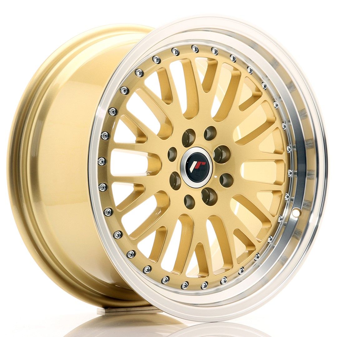 Image of JR-Wheels JR10 Velgen 17 Inch 8J ET35 4x100,4x114.3 Gold Machined Lip