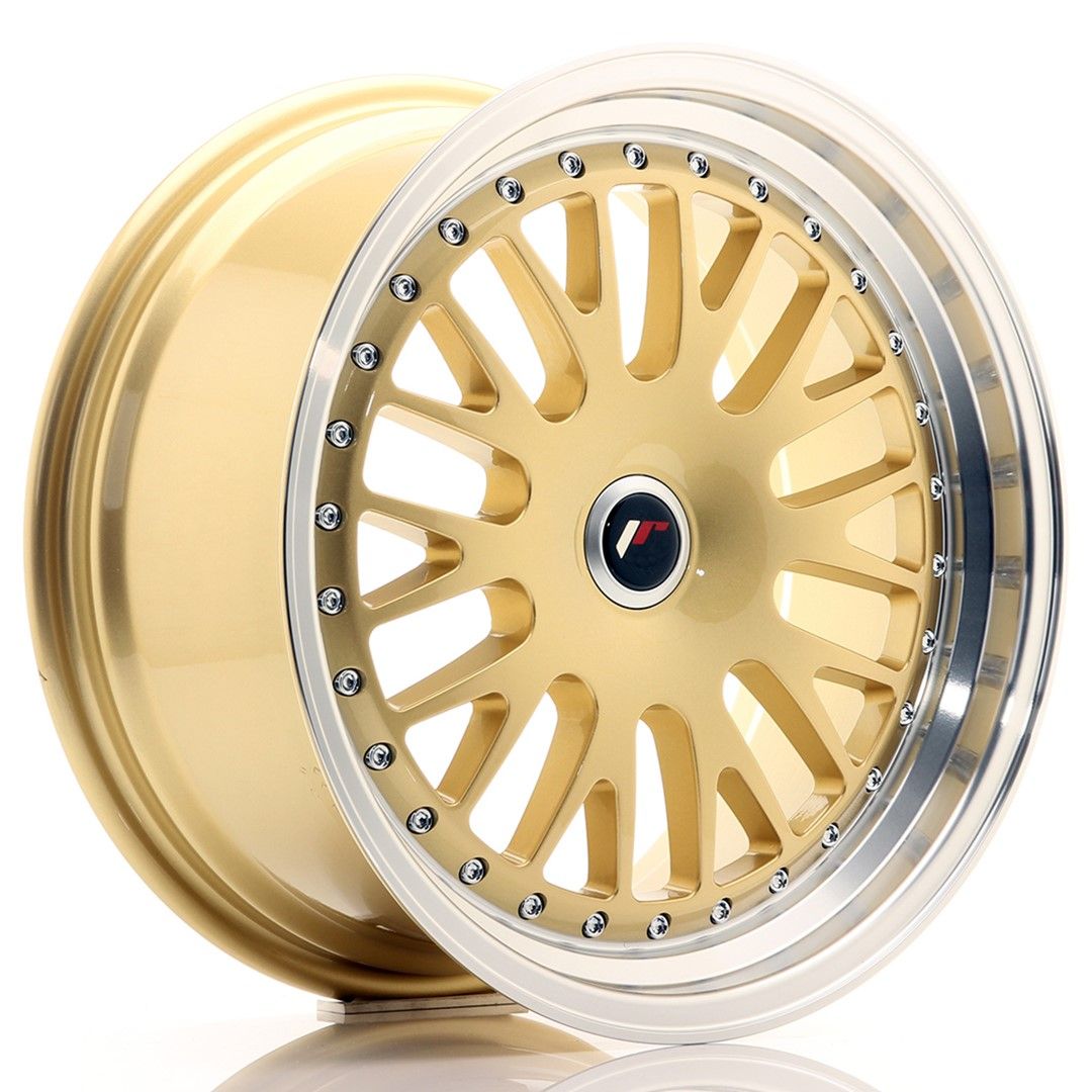 Image of JR-Wheels JR10 Velgen 17 Inch 8J ET35 Custom PCD Gold Machined Lip