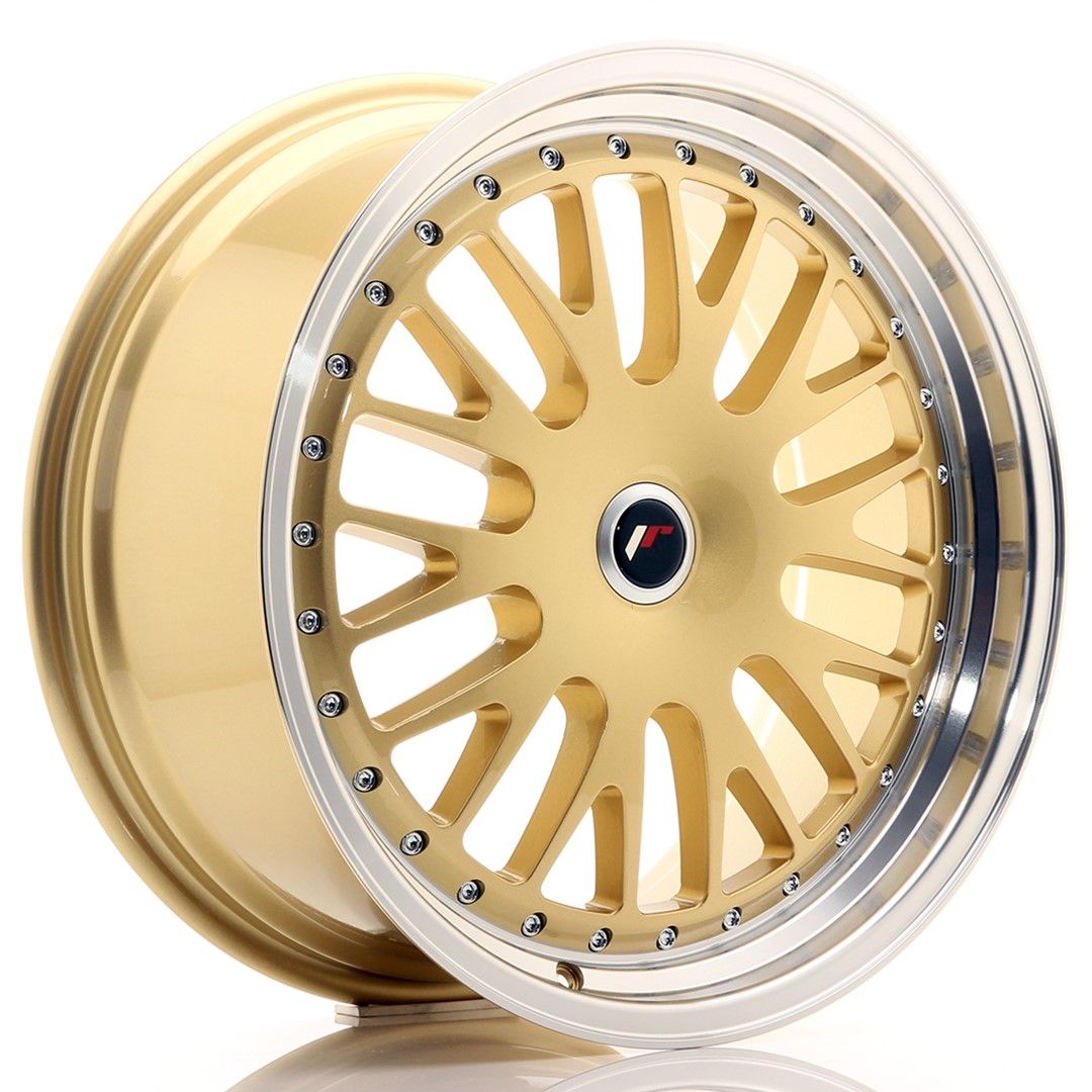 Image of JR-Wheels JR10 Velgen 19 Inch 8.5J ET20-35 Custom PCD Gold Machined Lip