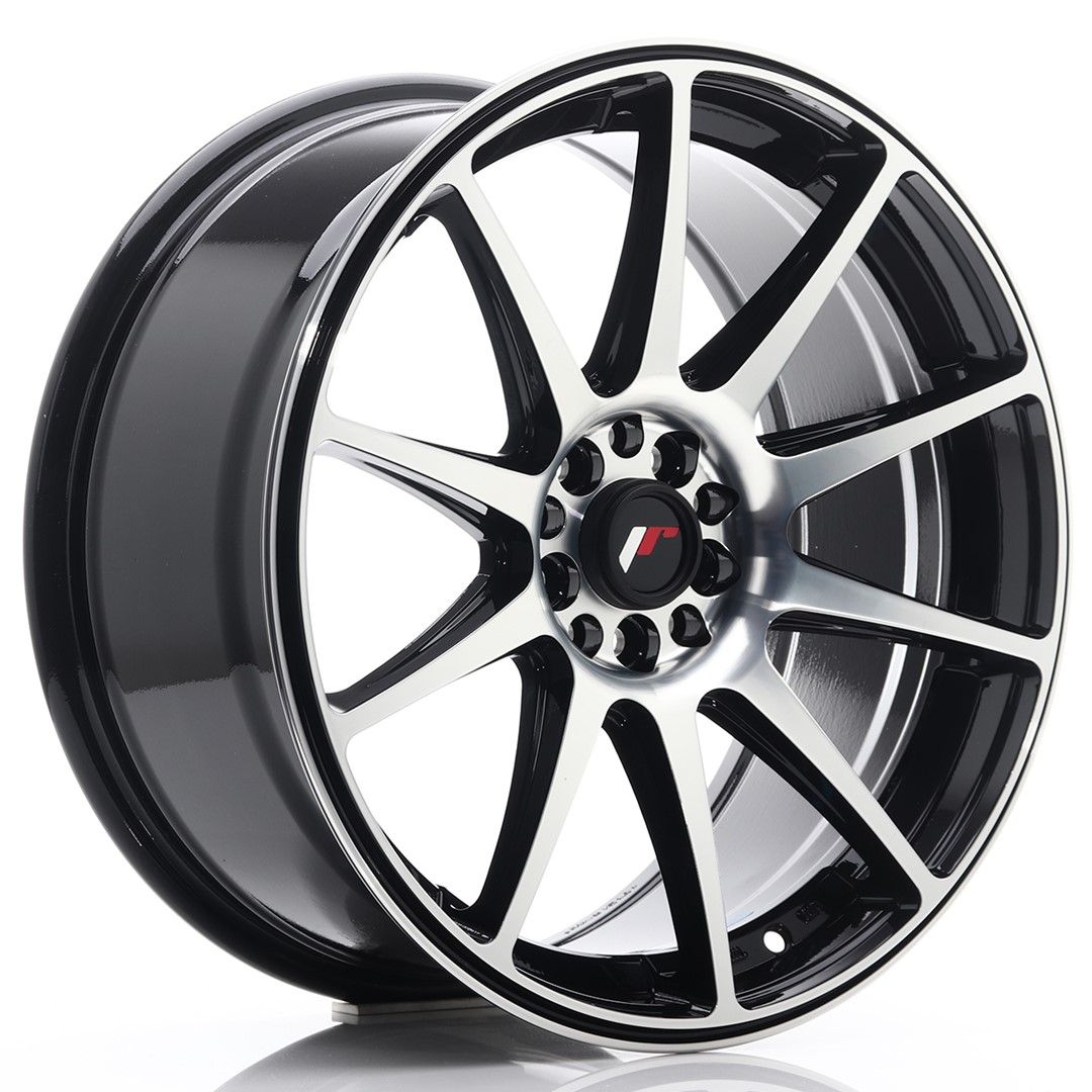 Image of JR-Wheels JR11 Velgen 18 Inch 8.5J ET30 5x114.3,5x120 Gloss Black Machined Face