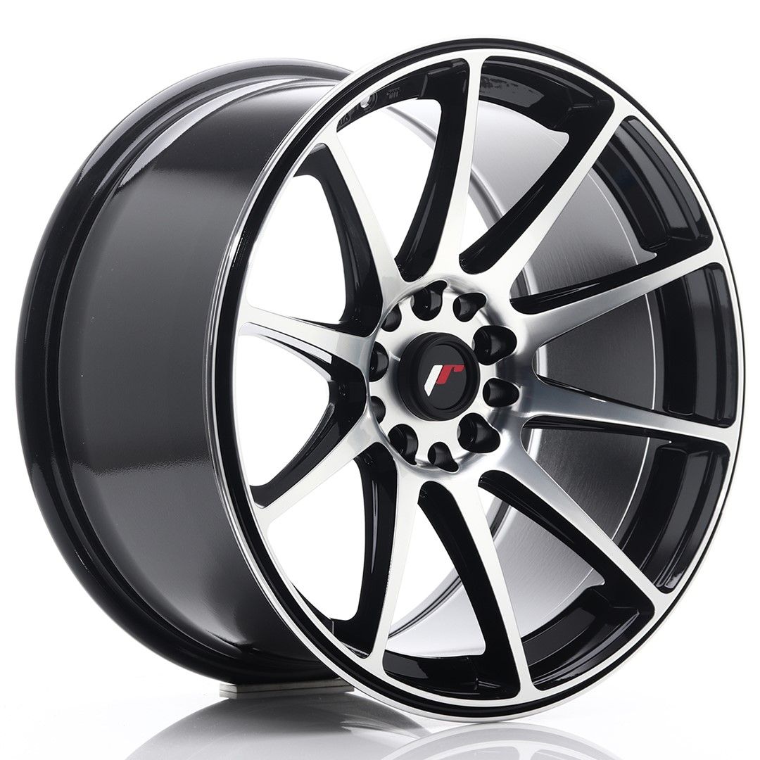 Image of JR-Wheels JR11 Velgen 18 Inch 9.5J ET22 5x114.3,5x120 Gloss Black Machined Face