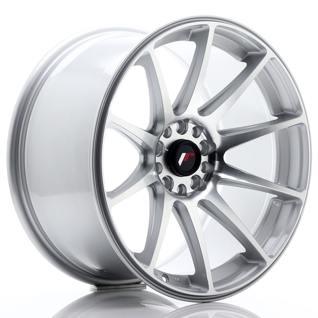 Image of JR-Wheels JR11 Velgen 18 Inch 9.5J ET22 5x114.3,5x120 Silver Machined Face