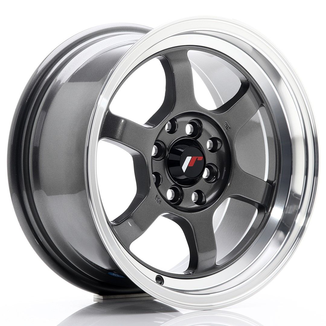 Image of JR-Wheels JR12 Velgen 15 Inch 7.5J ET26 4x100,4x108 Gun Metal Machined Lip