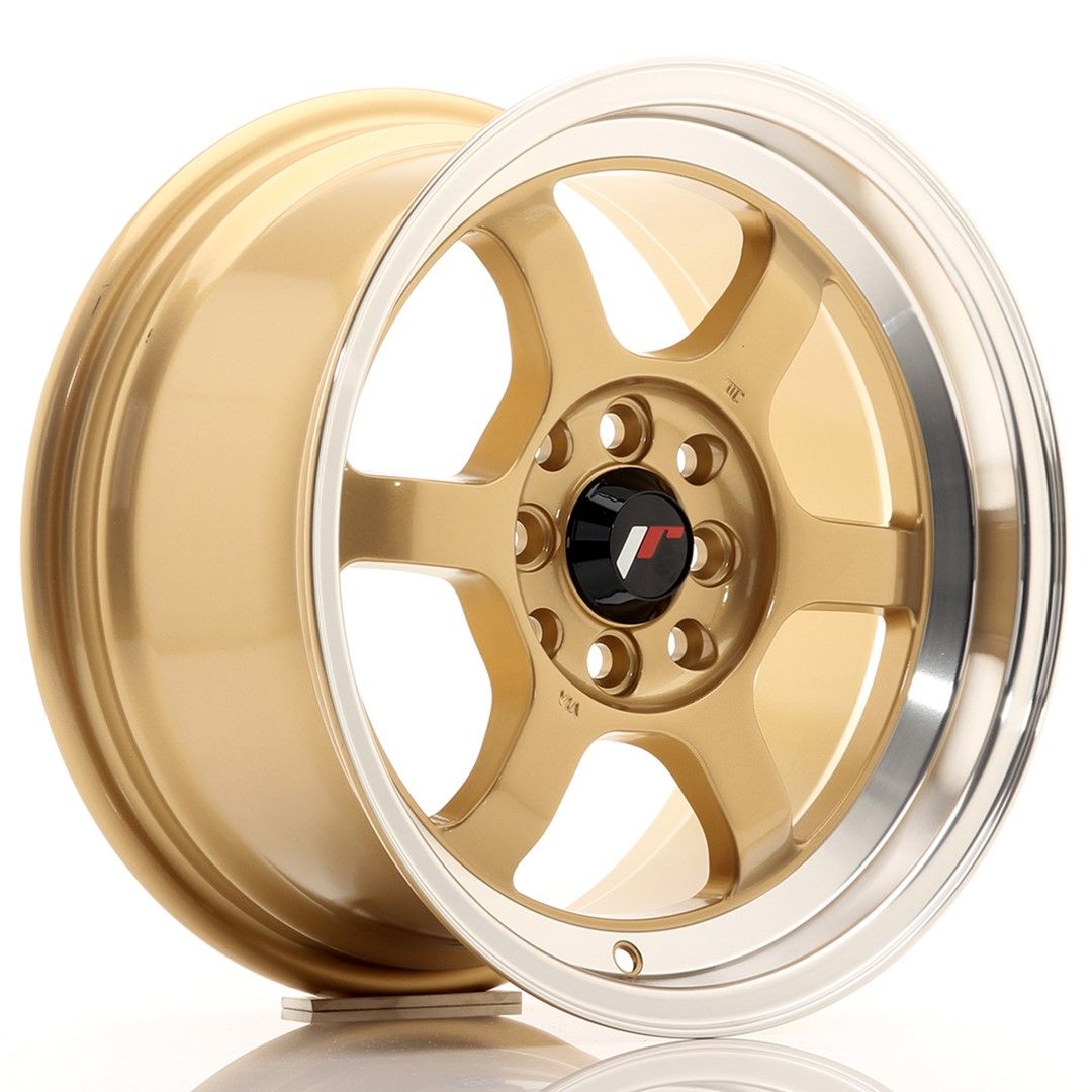 Image of JR-Wheels JR12 Velgen 15 Inch 7.5J ET26 4x100,4x114.3 Gold Machined Lip