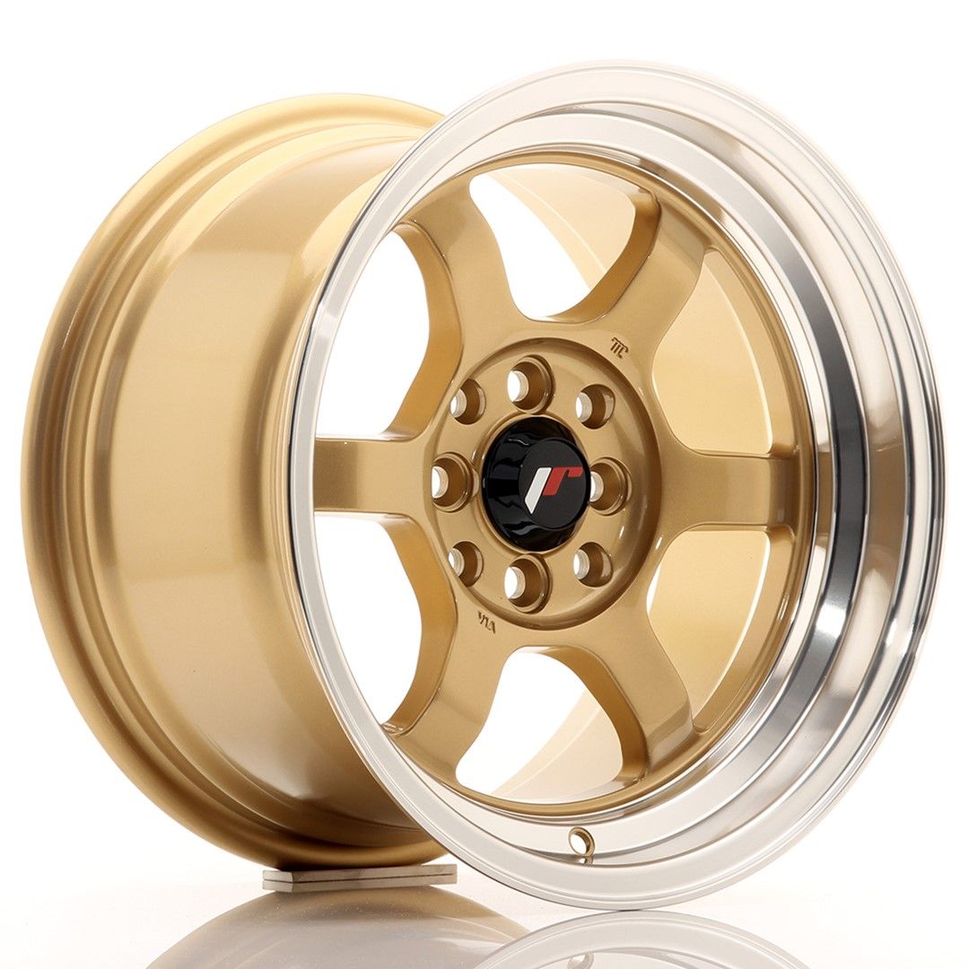 Image of JR-Wheels JR12 Velgen 15 Inch 8.5J ET13 4x100,4x114.3 Gold Machined Lip