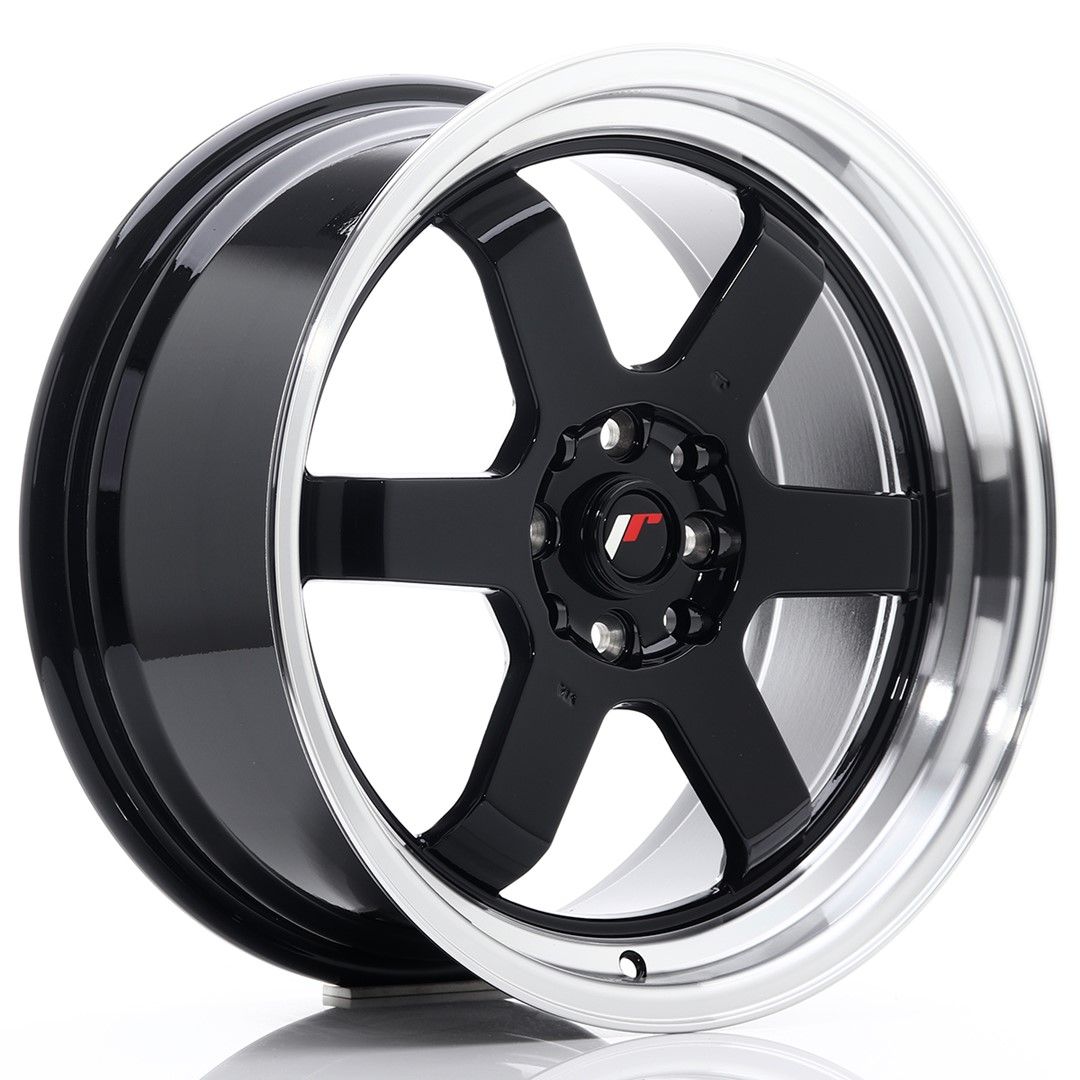 Image of JR-Wheels JR12 Velgen 17 Inch 8J ET35 5x112,5x120 Gloss Black Machined Lip