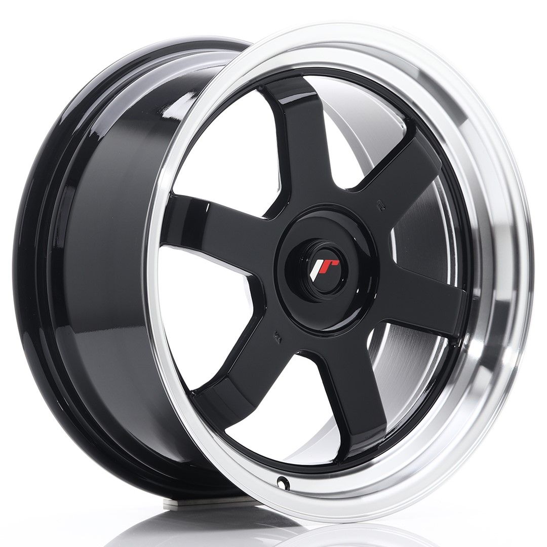 Image of JR-Wheels JR12 Velgen 17 Inch 8J ET35 Custom PCD Gloss Black Machined Lip