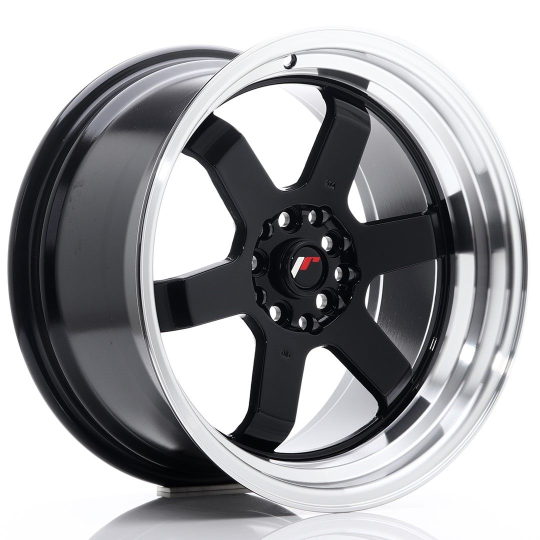 Image of JR-Wheels JR12 Velgen 17 Inch 9J ET25 5x100,5x114.3 Gloss Black Machined Lip