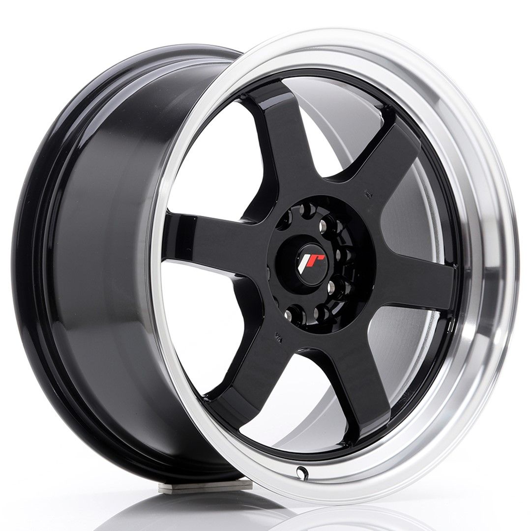 Image of JR-Wheels JR12 Velgen 18 Inch 9J ET25 5x114.3,5x120 Gloss Black Machined Lip