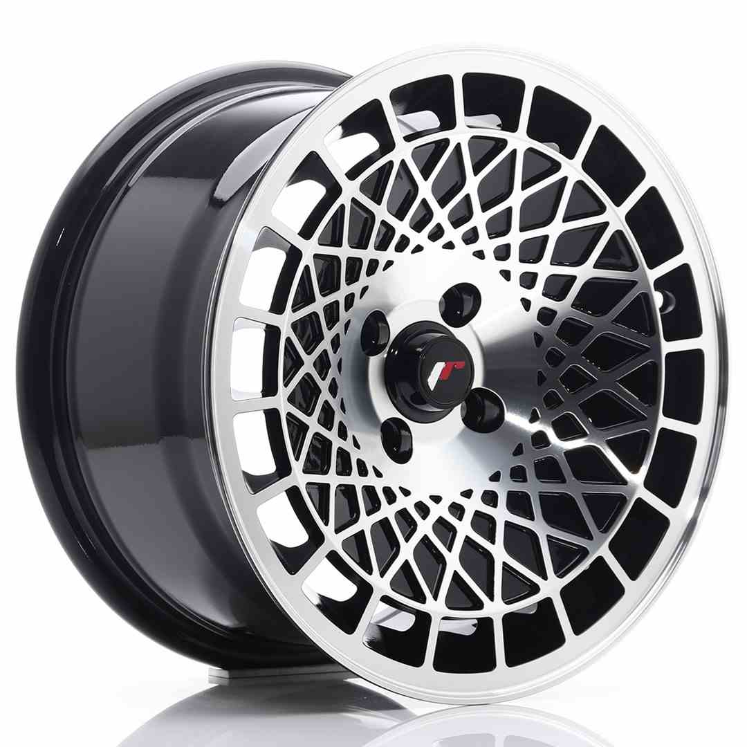 Image of JR-Wheels JR14 Velgen 15 Inch 8J ET20 4x100 Gloss Black Machined Face