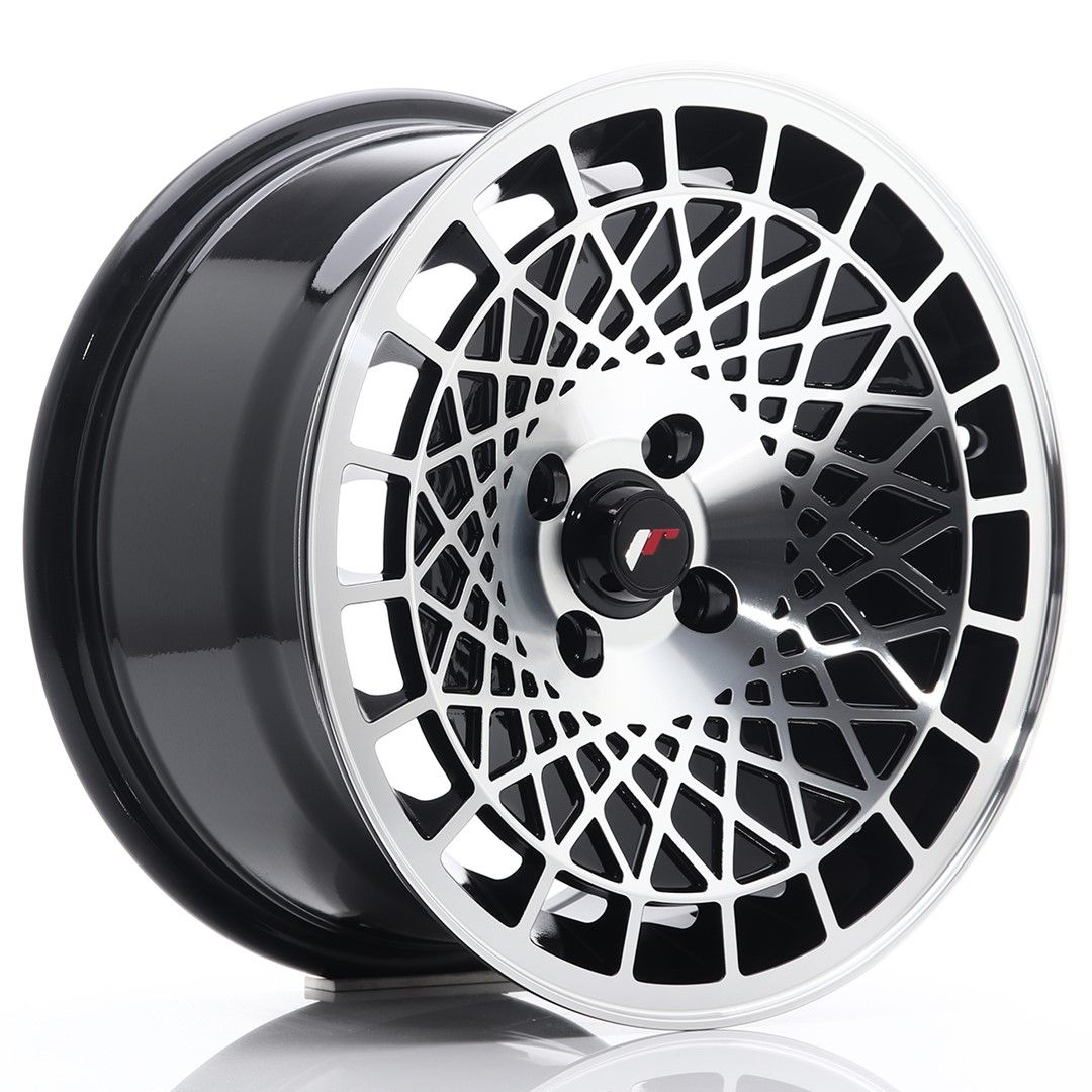 Image of JR-Wheels JR14 Velgen 15 Inch 8J ET20 4x100 Gloss Black Machined Face