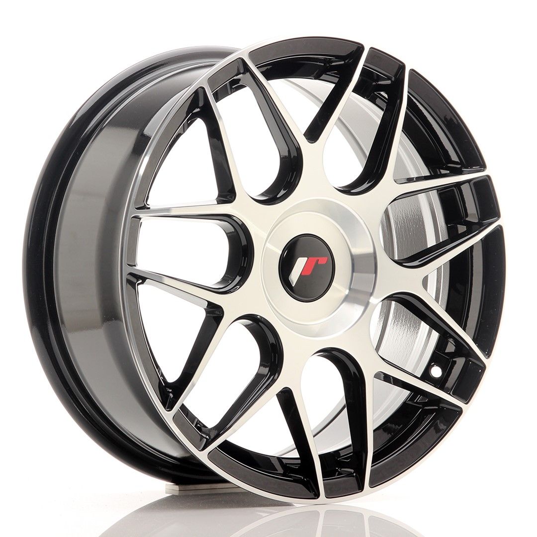 Image of JR-Wheels JR18 Velgen 17 Inch 7J ET20-40 Custom PCD Gloss Black Machined Face