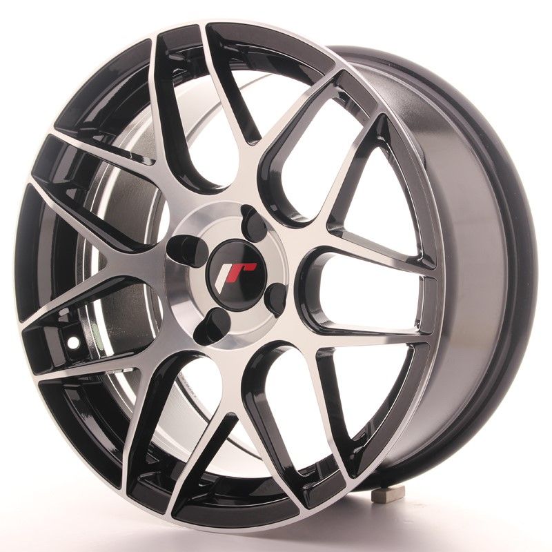 Image of JR-Wheels JR18 Velgen 17 Inch 8J ET25-35 Custom PCD Gloss Black Machined Face