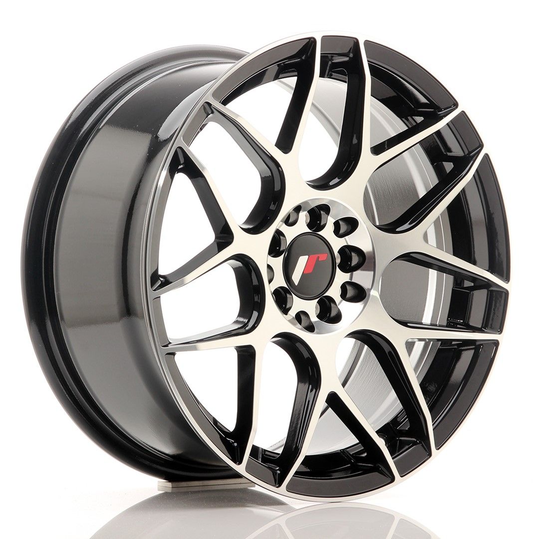 Image of JR-Wheels JR18 Velgen 17 Inch 8J ET35 5x100,5x114.3 Gloss Black Machined Face