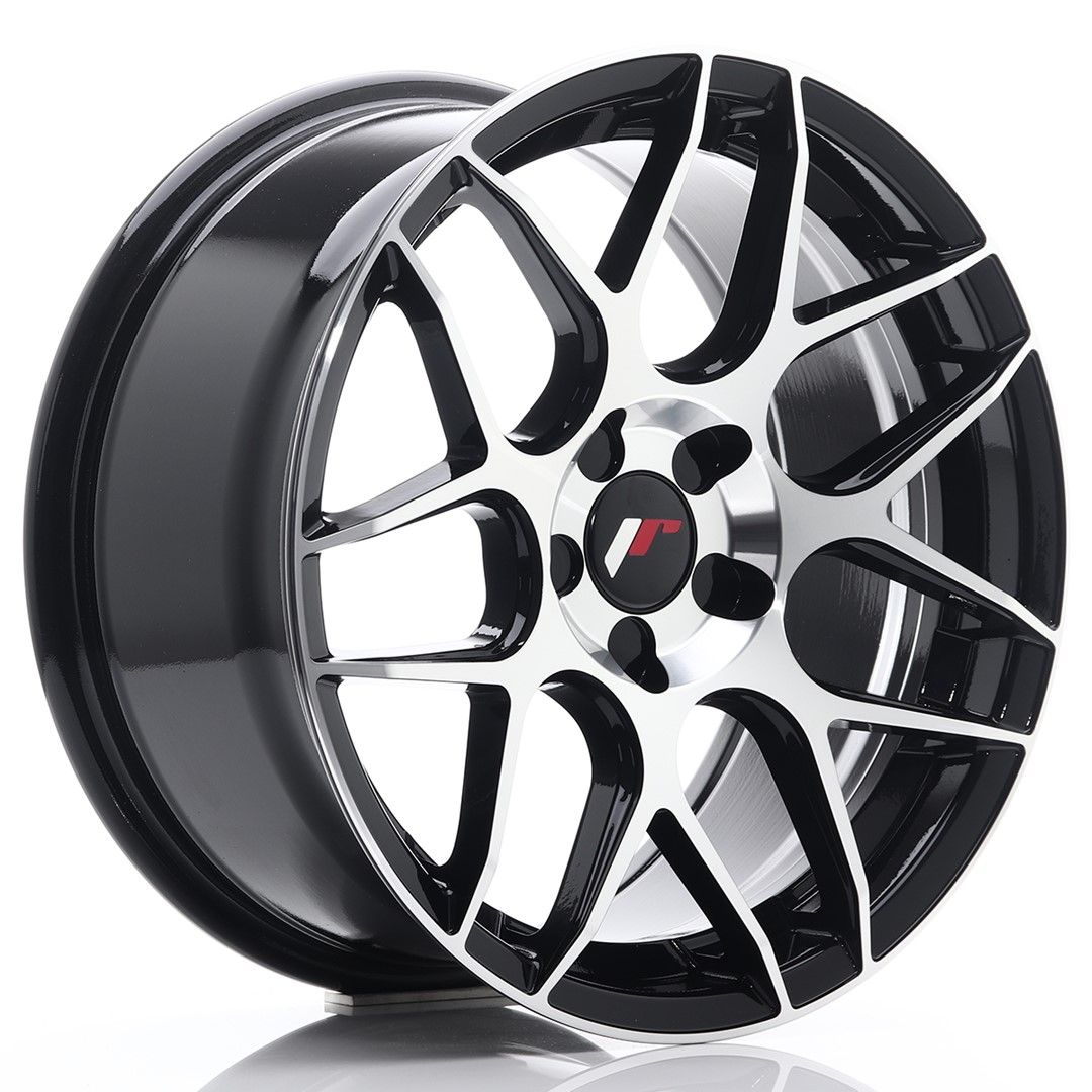 Image of JR-Wheels JR18 Velgen 17 Inch 8J ET35 Custom PCD Gloss Black Machined Face