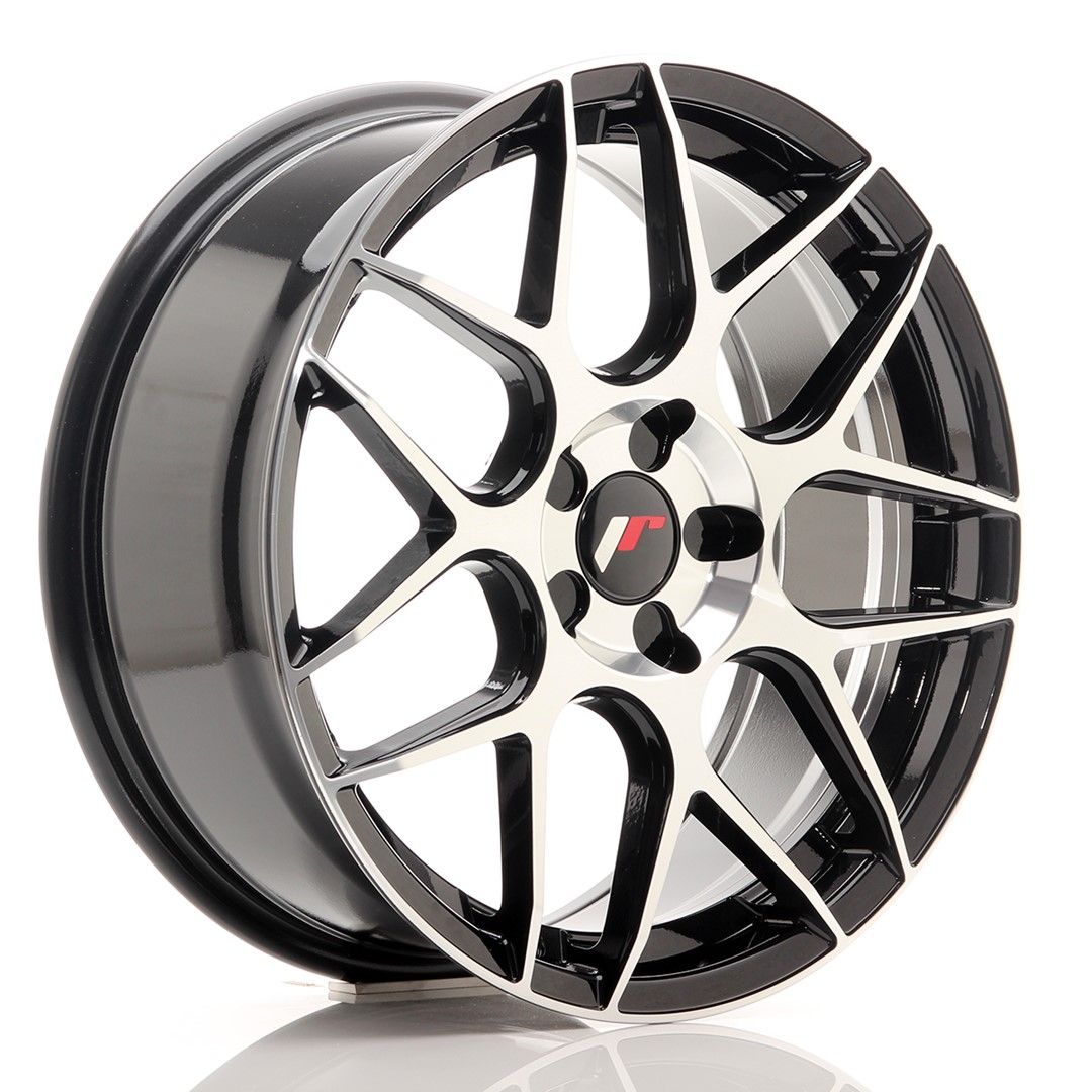 Image of JR-Wheels JR18 Velgen 18 Inch 7.5J ET35-42 Custom PCD Gloss Black Machined Face