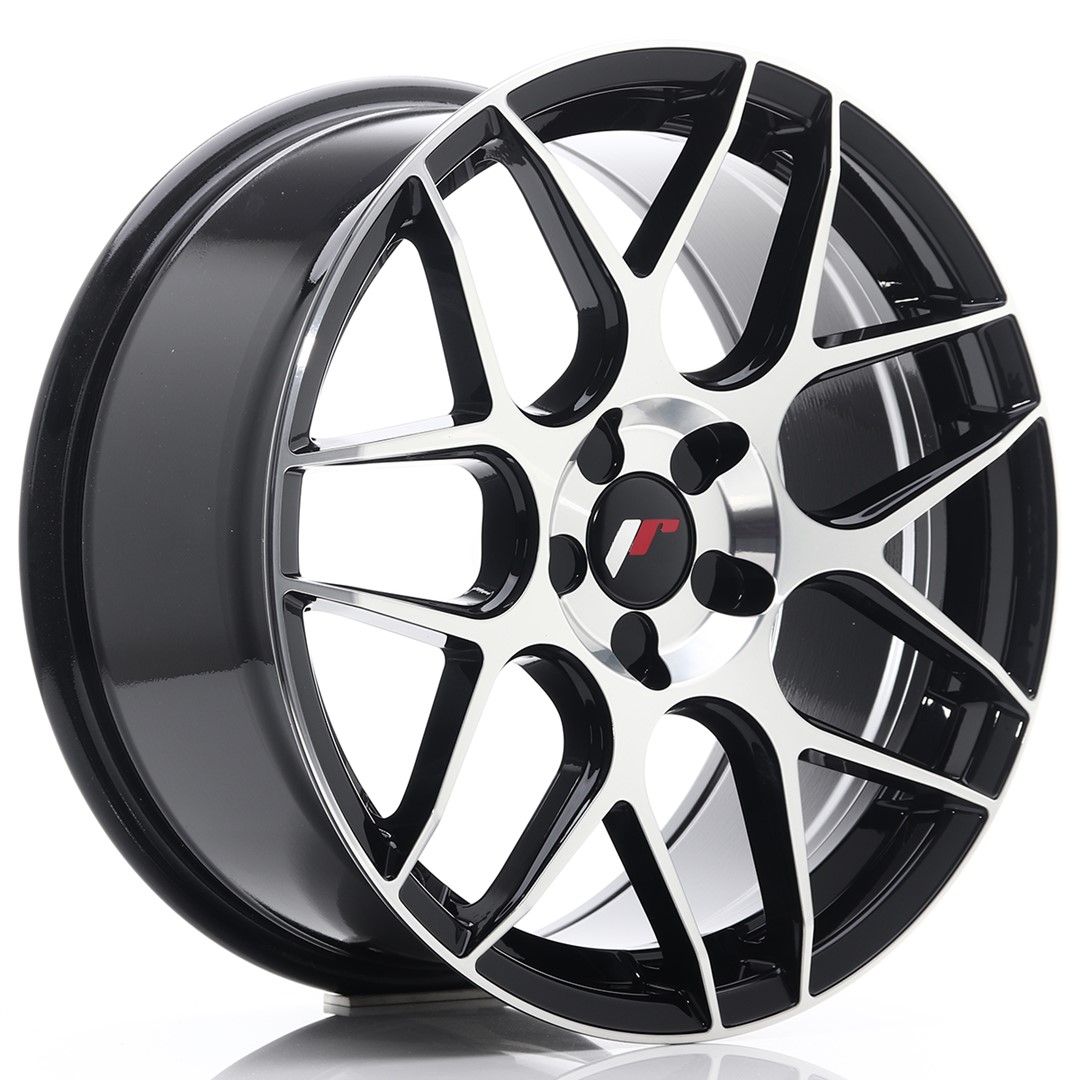 Image of JR-Wheels JR18 Velgen 18 Inch 8.5J ET35-45 Custom PCD Gloss Black Machined Face