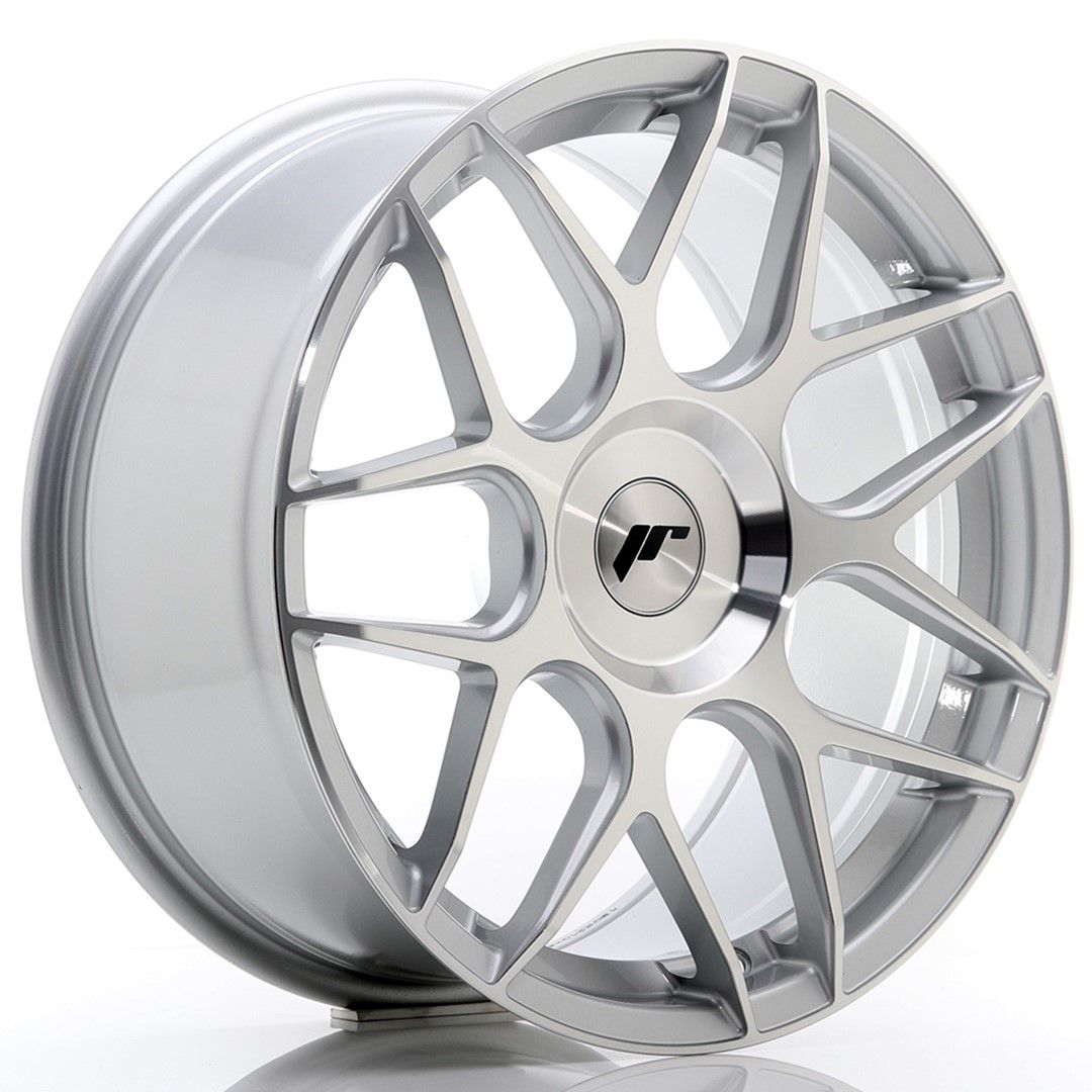 Image of JR-Wheels JR18 Velgen 18 Inch 8.5J ET25-45 Custom PCD Silver Machined Face