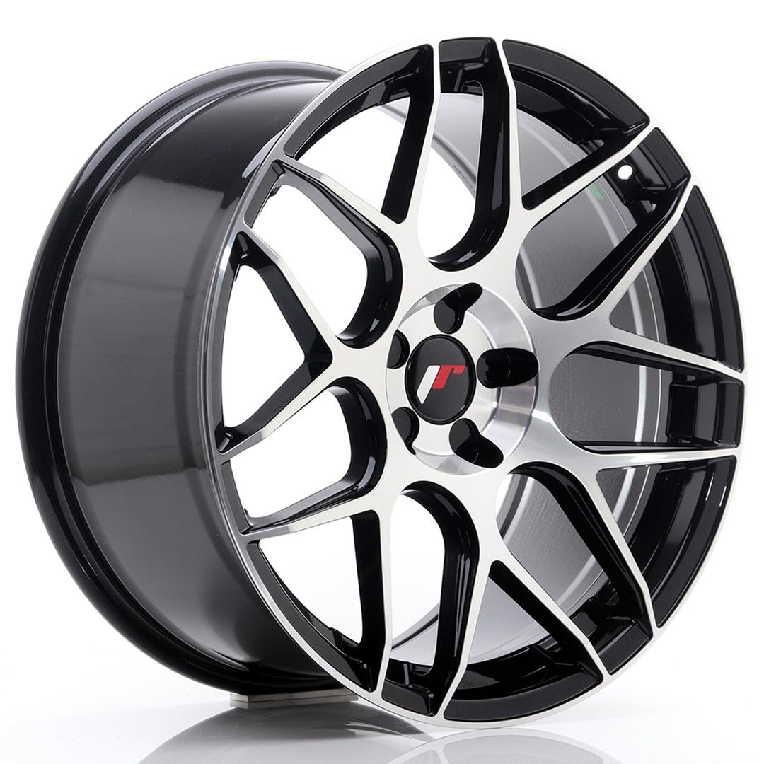 Image of JR-Wheels JR18 Velgen 19 Inch 9.5J ET35 Custom PCD Gloss Black Machined Face