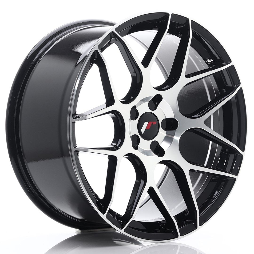 Image of JR-Wheels JR18 Velgen 20 Inch 10J ET20-45 Custom PCD Gloss Black Machined Face