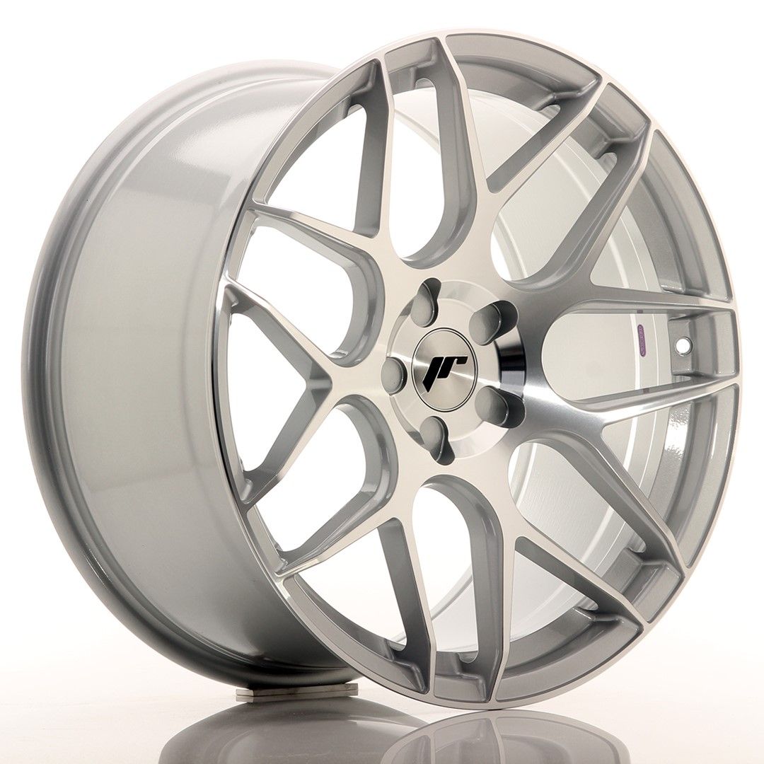 Image of JR-Wheels JR18 Velgen 20 Inch 10J ET20-45 Custom PCD Silver Machined Face
