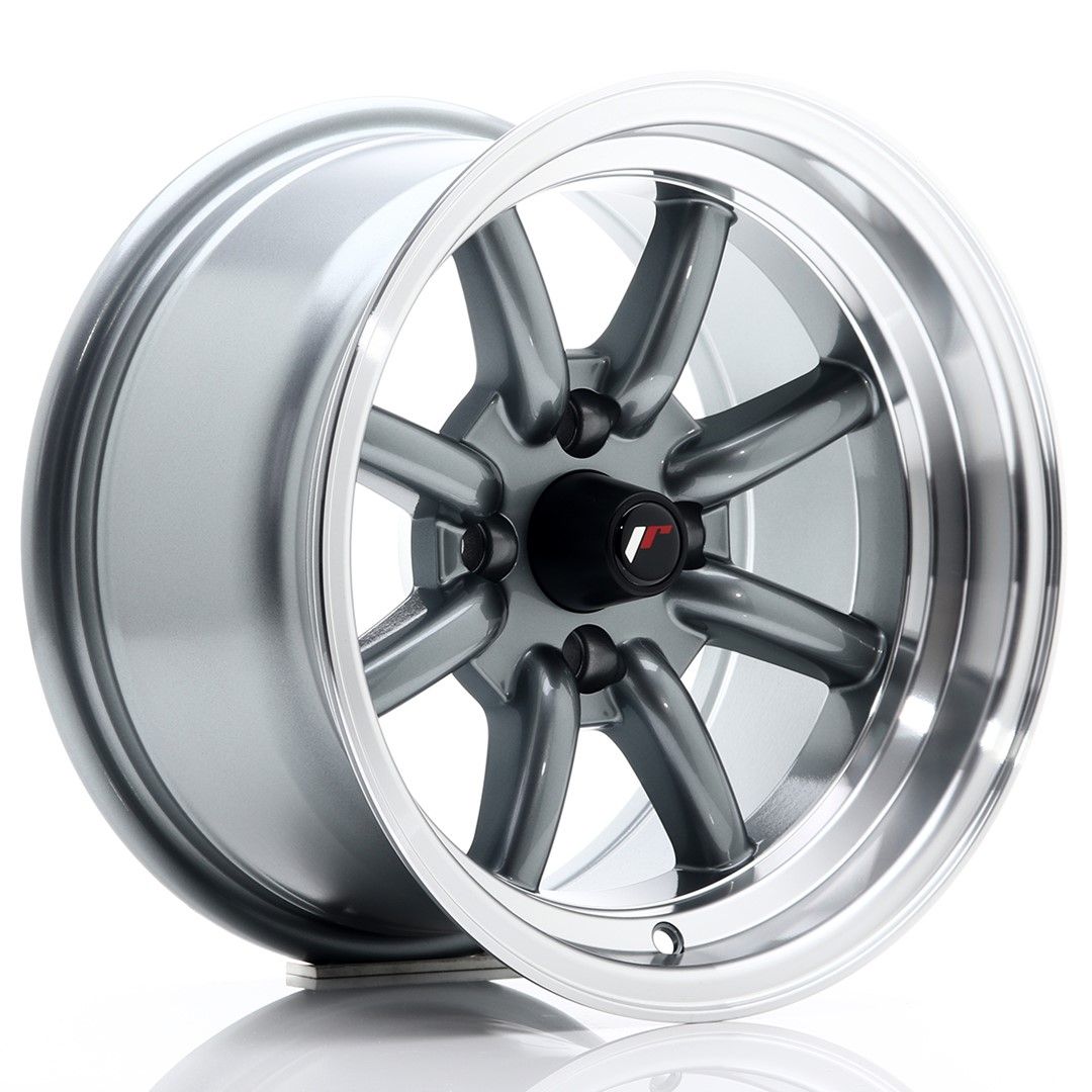 Image of JR-Wheels JR19 Velgen 14 Inch 8J ET-13 4x100 Gun Metal Machined Lip
