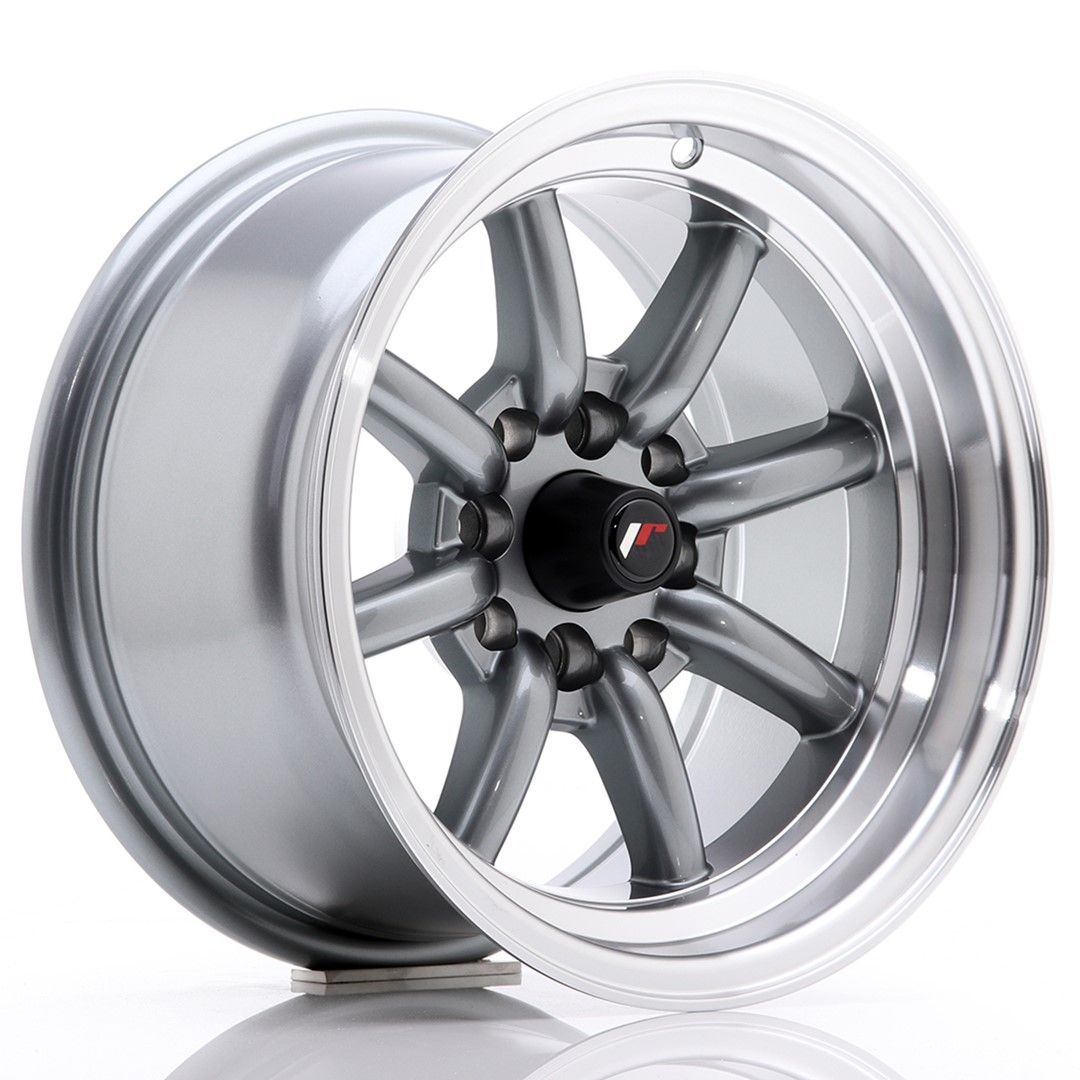 Image of JR-Wheels JR19 Velgen 14 Inch 8J ET-13 4x100,4x114.3 Gun Metal Machined Lip