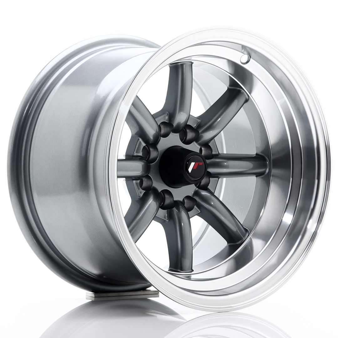 Image of JR-Wheels JR19 Velgen 14 Inch 9J ET-25 4x100,4x114.3 Gun Metal Machined Lip