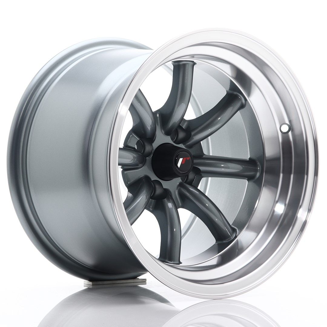 Image of JR-Wheels JR19 Velgen 15 Inch 10.5J ET-32 4x100 Gun Metal Machined Lip