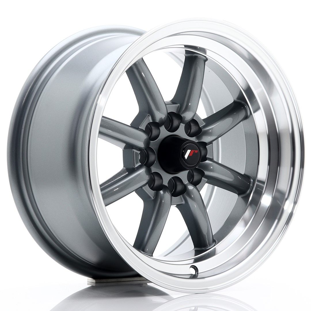 Image of JR-Wheels JR19 Velgen 15 Inch 8J ET0 4x100,4x114.3 Gun Metal Machined Lip
