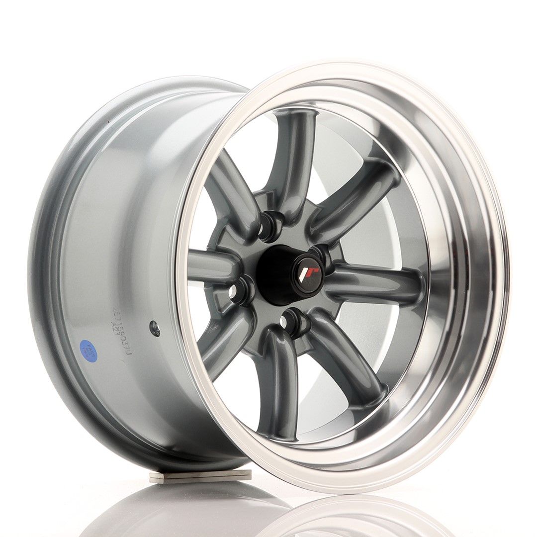 Image of JR-Wheels JR19 Velgen 15 Inch 9J ET-13 4x100 Gun Metal Machined Lip