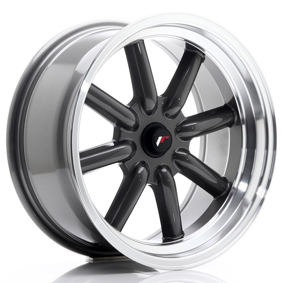 Image of JR-Wheels JR19 Velgen 17 Inch 8J ET0-9 Custom PCD Gun Metal Machined Lip