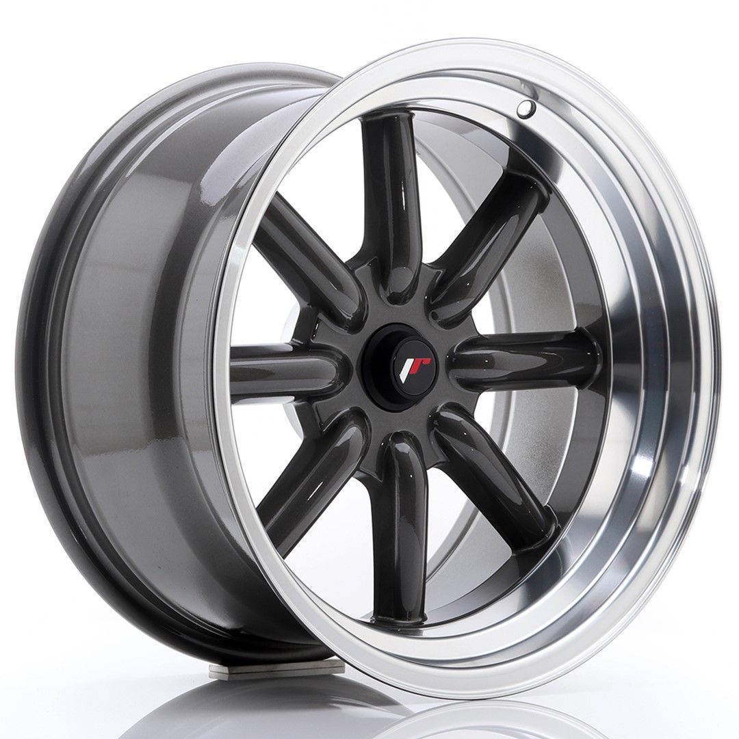 Image of JR-Wheels JR19 Velgen 17 Inch 9J ET-10-25 Custom PCD Gun Metal Machined Lip