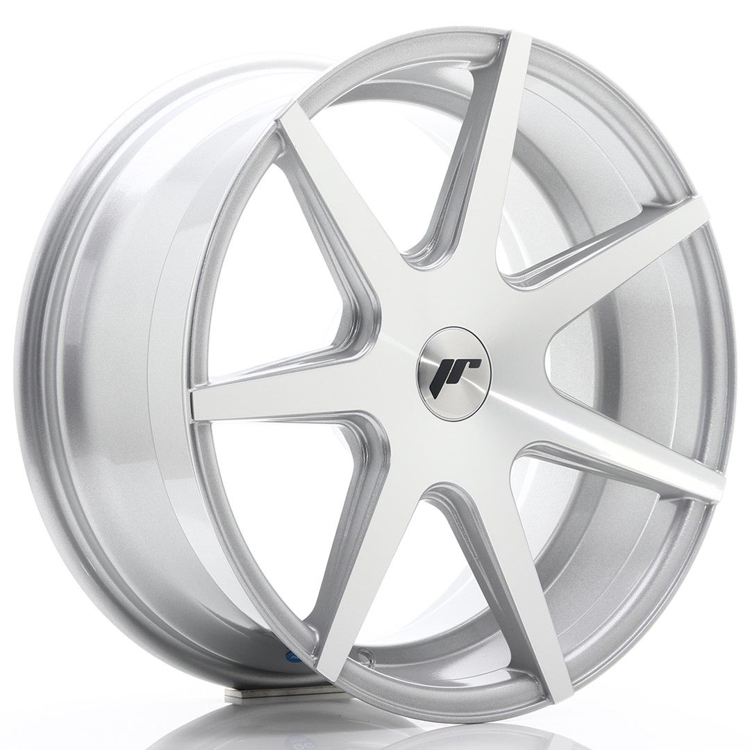 Image of JR-Wheels JR20 Velgen 18 Inch 8.5J ET25-40 Custom PCD Silver Machined Face