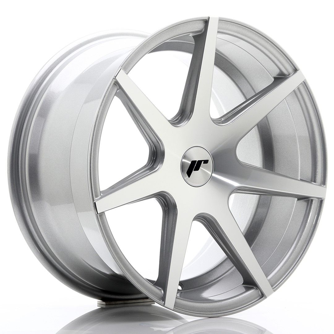 Image of JR-Wheels JR20 Velgen 18 Inch 9.5J ET20-40 Custom PCD Silver Machined Face