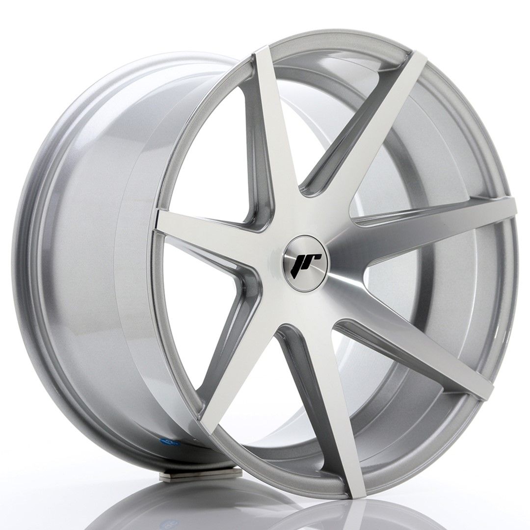Image of JR-Wheels JR20 Velgen 20 Inch 11J ET20-30 Custom PCD Silver Machined Face