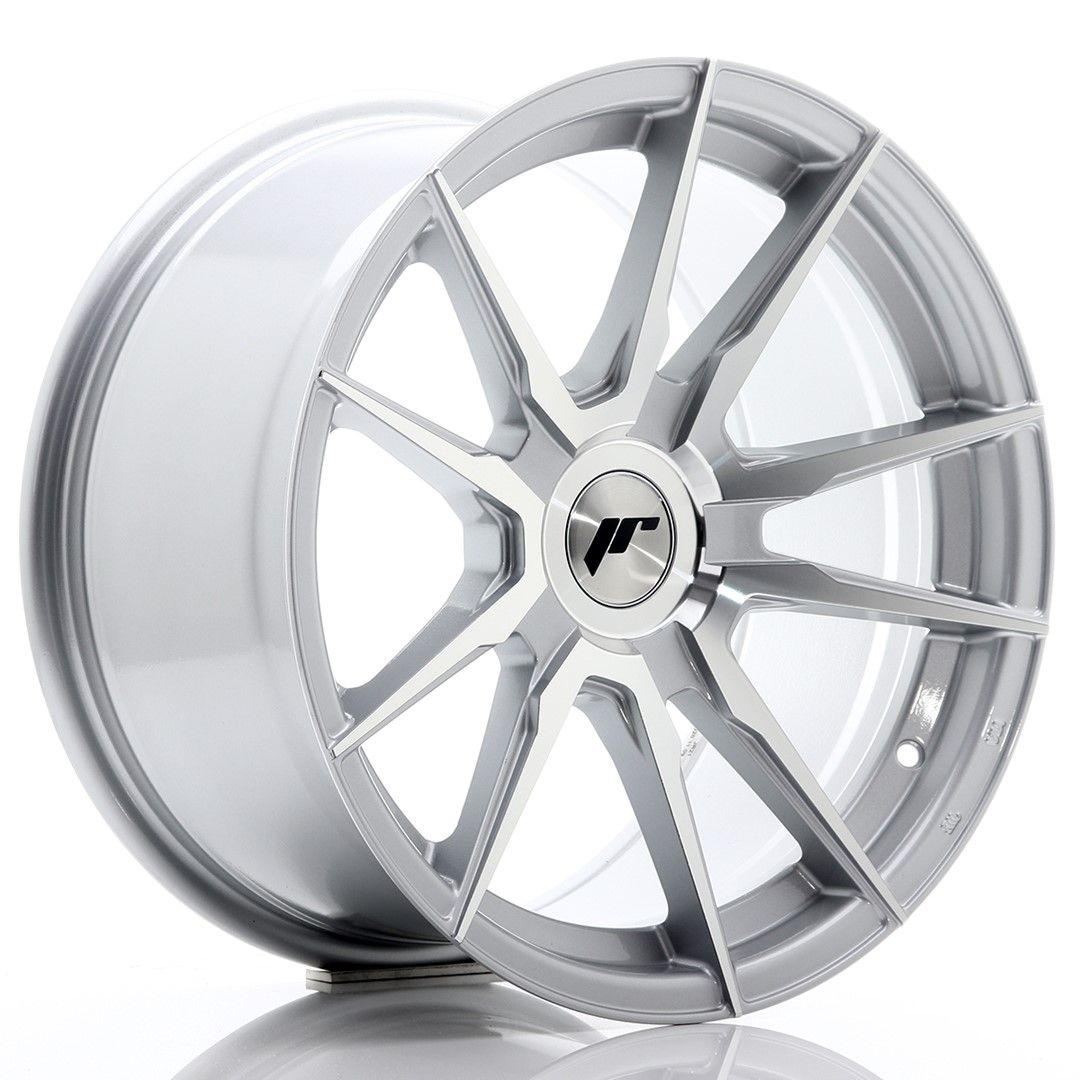 Image of JR-Wheels JR21 Velgen 17 Inch 9J ET25-35 Custom PCD Silver Machined Face