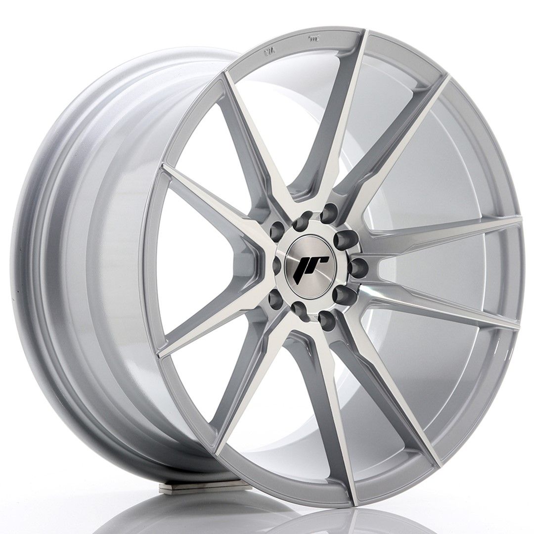 Image of JR-Wheels JR21 Velgen 18 Inch 9.5J ET35 5x100,5x120 Silver Machined Face